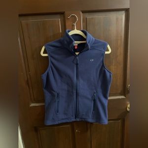 Vineyard Vines Zip-Up Fleece Vest- Navy- Size Medium-Good Condition